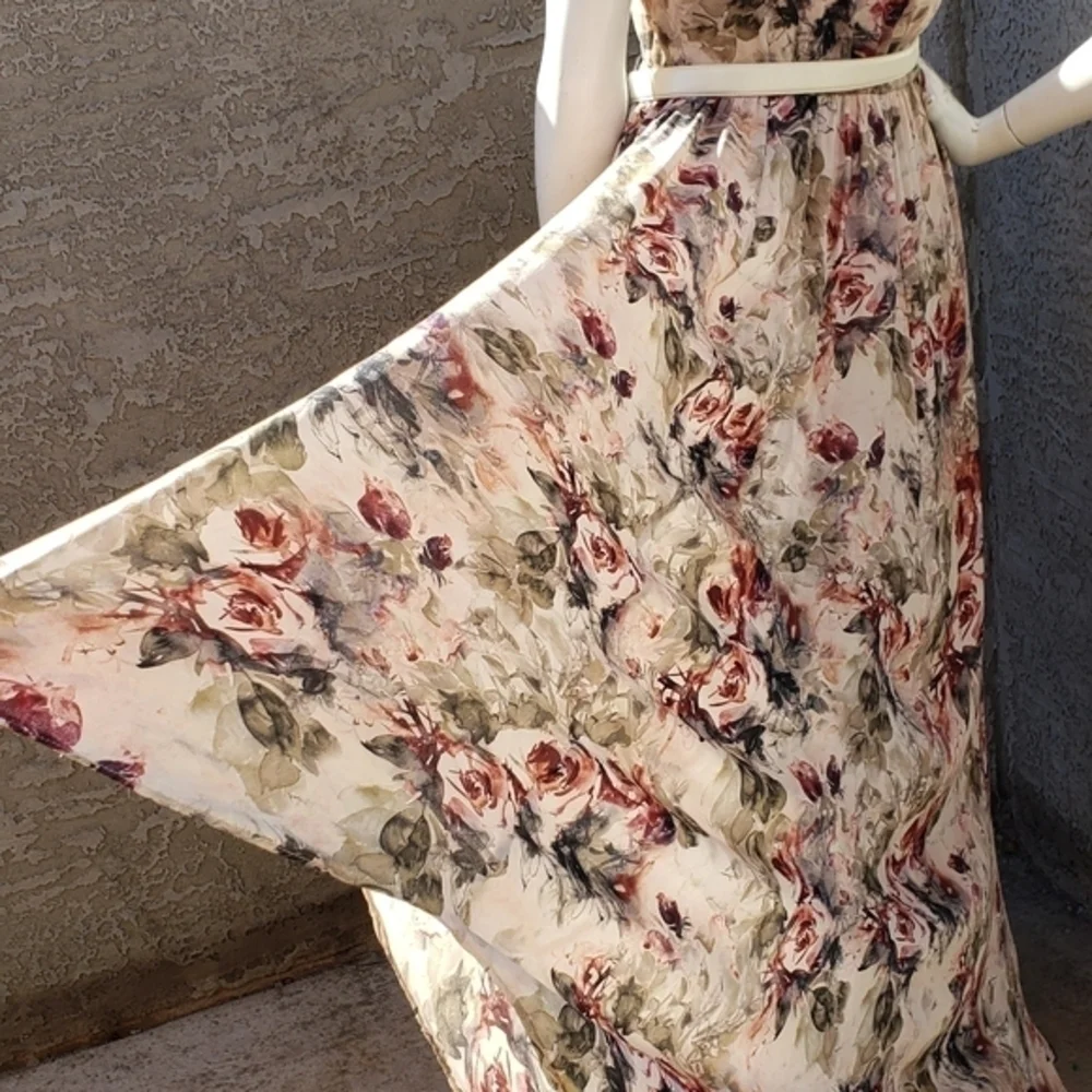 Haute Hippie Floral Silk Maxi Dress - Picture 4 of 10